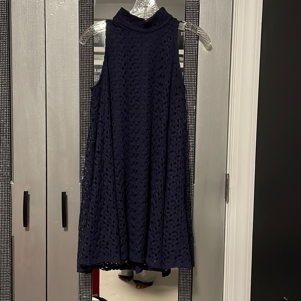 Navy Blue Lace Dress